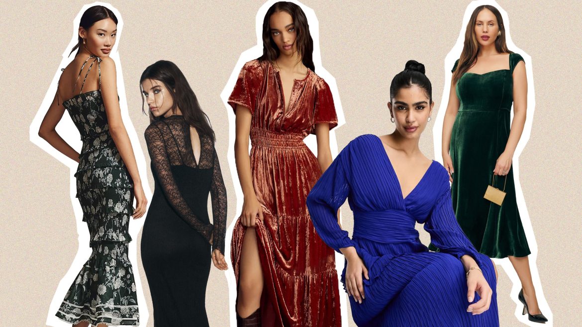 35 Best Winter Wedding Guest Dresses That Look Festive Even in Frigid Temps